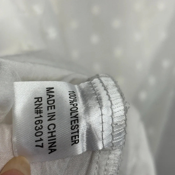 Princess Polly Mikail White Swiss Dot Puff Sleeve Sweetheart Neckline Mini Dress - Picture 10 of 12